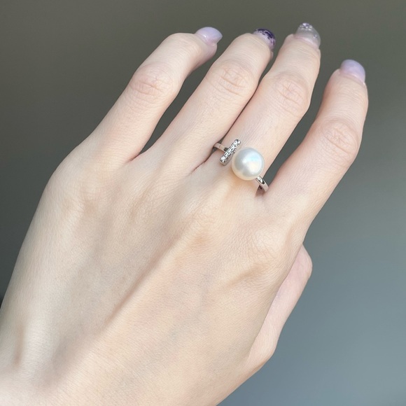 Jewelry - Freshwater Pearl Ring – 8.76mm Pearl – Brass Band
